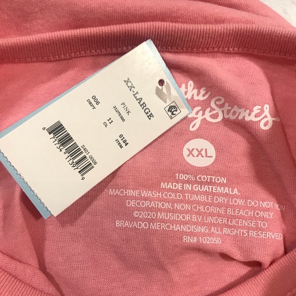 NEW ROLLING STONES KISS LIPS PINK SHIRT LOGO BAND - Picture 11 of 16